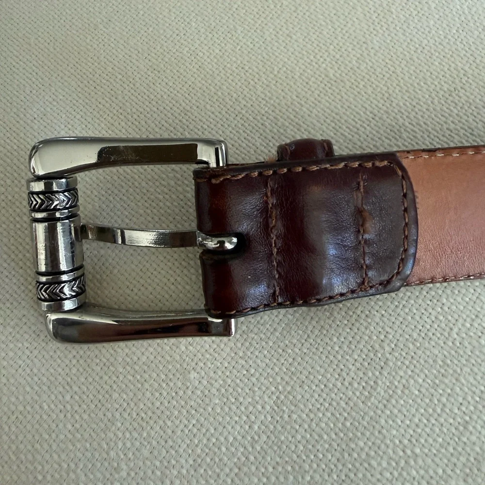 Martin Dingman Brown Leather Men’s Belt Size 32